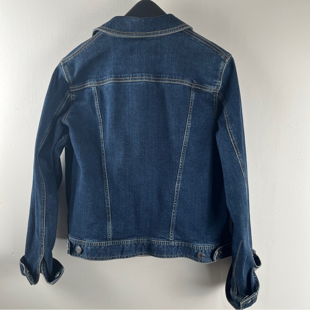 Talbots Petites Classic Dark Blue Jean Jacket - Picture 7 of 8